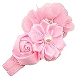 Nice Days（ナイス　ディズ） 赤ちゃんヘアバンド　可愛いヘアクリップ 　七五三　プレゼント　ピンク