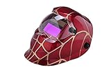 Solar Auto Darkening Welding Helmet Red Spider Design ARC TIG MIG Mask View size 93 X 43mm(3.66 X 1.