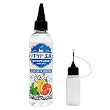 プルプラ 国産 電子タバコリキッド VAPE(ベイプ)リキッド 大容量 120ml 日本ハッカ使用 便利な目盛付きボトル ニードルボトル 10ml付き (グレープフルーツメンソール)