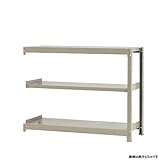 軽中量棚200kg 連結 幅120×奥行30×高さ90cm 3段 アイボリー 200kg/段