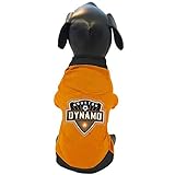 MLS Houston Dynamoアスレチックメッシュ犬ジャージー、小さい、ゴールド