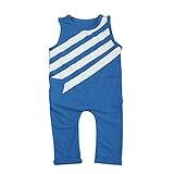 Tovadoo ベビー　ロンパース　爬行服　ノースリーブ　ブルー　夏　コットンブレンド　可愛い　カッコイイ　爽やか　遊園地　リゾート　旅行　室内　出産祝い　新生児　男の子