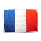フランス 国旗 アイロン ワッペン (M 約80x55mm) フランス 国旗 アイロン ワッペン (M 約80x55mm)
