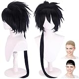 [CaseEden] コスプレ ウィッグ フルウィッグ ロング 長髪 ポニーテール 耐熱 ブラック 黒髪 WIG6003