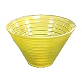 ガラス製コンポート ピラミッド15/花器 【8個入り】 φ15×H9.5cm イエロー(黄) 〔ガーデニング用品/園芸〕 生活用品 インテリア 雑貨 花 花瓶 [並行輸入品]