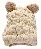 ドライキャップ　帽子　キャップ　頭　吸湿　吸水　お風呂上り　水遊び　髪の毛　出産祝いやギフトにもどうぞ (ベージュ)