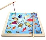 家族みんなで 遊ぼう 木製 さかなつりゲーム 11匹の おさかなさん