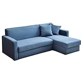 タンスのゲン 収納付き3Pソファ 跳ね上げ式 ファブリック カウチソファ 北欧 クッション2個付 ブルー 31200007 02