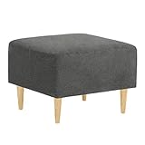 arne オットマン 足置き スツール 椅子 チェア 足置き台 フットレスト おしゃれ 日本製 高さ40cm ナチュラル脚 ファブリック生地 グレー