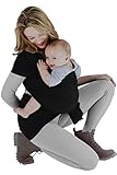 BodyBudd™ Baby Wraps, Infant Baby Carriers Cuddle Your Baby Soft in Elegant Black by HuggyHug [並行輸入品