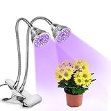 植物育成ライト 10W 植物ライト タイマー付き 輝度調整でき 自動的にオン/オフ クリップ式植物ライト 360度調節可能 水耕栽培ランプ 室内栽培ランプ ガーデン温室