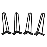 DIYちゃぶ台　ソファー/テーブル脚　アイアンレッグ　金属製品　12インチの家具部品　黒　４本入り