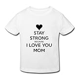 星 ２～６歳子供 男女兼用 半袖 ティー Tシャツ 母の日 花 心 カーネーション White 2 Toddler