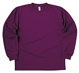 [グリマー] Tシャツ UVカット・吸汗速乾 ドライメッシュ長袖Tシャツ4.4oz [メンズ] パープル 5L