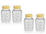 Medela Breast Milk Collection Storage Feeding Bottle w/ Lid 5 Oz/ 150 Ml X4 by Medela [並行輸入品]