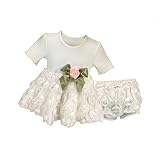 Stephan Baby Girl's Night Out Chiffon Rosette-skirted Top and Diaper Cover, 6-12 Months by Stephan B