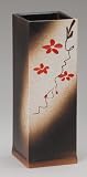 赤花絵角型花入 信楽焼 陶器 花器 花入 花瓶