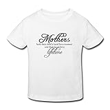 星 ２～６歳子供 男女兼用 半袖 ティー Tシャツ 母の日 花 カーネーション 英語 White 5-6 Toddler