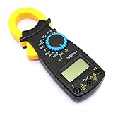 IPOTCH 電動　LCD　デジタル　クランプ　マルチメーターテスターメーター　AC DC　ボルト　メーター　ブラック