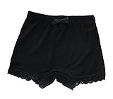 Plus Nao(プラスナオ) インナーパンツ ペチパンツ 薄手 ペチコートパンツ ショートパンツ レギンス 1分丈 子供用 見せパン 安全パンツ 安全 ブラック 130cm