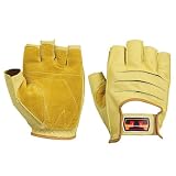 ［トンボレスキュー］ロープ降下用【レンジャー手袋】（半指タイプ・セラミックレザー・1双入り）《002-C530Y・M》