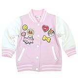 アンパンマンガール 裏毛 ワッペン柄 スタジャン Anpanman Girl j-ea7904 95cm ピンク