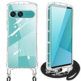 Guokaien Google Pixel 7a 用の ケース クリア ショルダー ピクセル 7a カバー スマホケース 耐衝撃 全透明 TPU ストラップ付き 肩掛け 首掛け 紐付き 斜めがけ 取り外し可能 長さ調整可能(クリア)