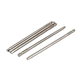 uxcell 六角スキュードライバービット　シルバーグレー 　エア電気スキュードライバー　5個入り