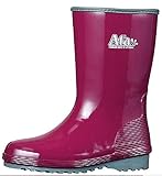 ミツウマ エーファ № 17 ＭＵＳ 婦人長靴 鉄ピン スパイク底 冬底仕様 防寒長靴 (23.5, プラム)