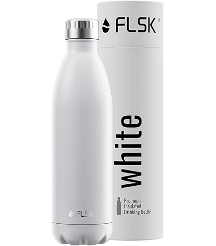 FLSK フラスク ステンレスボトル ホワイト 1L 保温冷 炭酸可 Amazon | FLSK フラスク 炭酸対応 水筒 1L 真空断熱 ドイツ