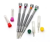 精密ドライバー プラス ( + ) 4本セット 1.2 / 1.6 / 2.0 / 2.5 mm 予備ブレード 各1本 収納ボックス付き 真鍮ボディ 高速度鋼ブレード ( スクリュードライバー フィリ