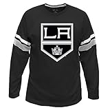 NHL Los Angeles Kings Long Sleeve Tee With Double Armストライプ、XL、ブラック