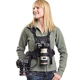 Sevenoak デュアル カメラ ホルスター ストラップ Canon Nikon 用 マルチ キャリング チェスト ベスト システム Canon 6D 600D 5D2 5D3 Nikon D90 Sony A7S A7R A7S2 Panasonic Olympus DSLR ビデオカメラ クライミング ウェディング 旅行用