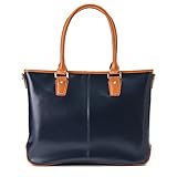 【GOLD MEN】ゴールドメン 本革 ビジネス トート バッグ メンズ 男 A4 GA204 (ネイビー×キャメル)