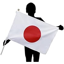 Amazon.co.jp: Lサイズ 応援用 国旗 85㎝スライド式ポール付き