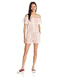 Angie Women's Off the Shoulder Romper Coral Medium [並行輸入品]
