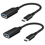 Eono(イオーノ) - USB Type C 変換アダプタ, 2個セットType C to USB 3.0 メス OTG ケーブル 5Gbps高速データ転送タイプC 変換コネクター (ブラック)