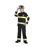 Amscan Boys Little Boy's Firefighter Halloween Costume Black (Medium Black) [並行輸入品]
