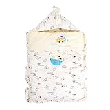 エルフ ベビー(Fairy Baby)新生児フード付きおくるみ 掛け布団 秋冬用 あったか 出産準備 イエロー