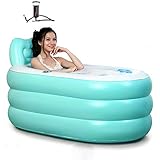 インフレータブルバスタブプラスチック折りたたみ大人の厚い高さアップ絶縁バス環境保護バスルームバスタブバスタブバレルプール ( カラー から゜ : 青 )
