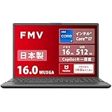 FMV ノートパソコン 日本製 3年保証 Note A WA3-K3 (Copilotキー搭載/顔認証対応/Win 11/16.0型/Core i7/16GB/SSD 512GB/スーパーマルチドライブ/Officeなし) AZ_WA3K3_Z932 K1TD000SJP
