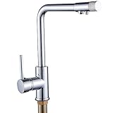 PandaCherry_jp キッチン用 浄水器内蔵シングルレバー混合水栓 エコハンドル 浄水 微細シャワー・整流 切り替え可能 ホース引出し