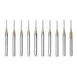 10ピース超硬1.0ミリメートルpcb彫刻フライスカッターロータリーcncチタンコーティングされたエンドフライスカッター