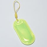 交通安全用リフレクター（反射シートタグ）長楕円型70mm×35mm 黄色