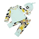 (マイコ)MAIKO Tシャツ ＆ロングパンツ 帽子 上下3点セット 寝間着 パジャマ キッズ 長袖 出産祝い セットアップ 肌着 ボディスーツ 男女兼用 ユニセックス 春秋冬 繋ぎ