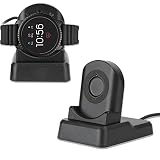Smartwatch充電ブラケット、 Gen 4/5インテリジェントブレスレット用5V500mA高速充電ステーションスタンド、ABS素材、短絡保​​護、黒