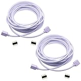 LitaElek 2個 5m LEDテープ延長ケーブル 4ピンRGB LEDコネクタワイヤ 用SMD 5050 3528 2835 RGB LEDテープライトLEDストリップライト4x 4PINオスオ