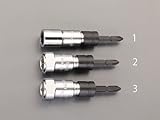 ESCO エスコ 13x17mm電ドルソケット(ビット交換式/レースウェイ対応) EA612AZ-3