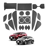 【RUIYA】トヨタ ハリアー 80系 専用 滑り止めマット 80ハリアー インテリア ドアポケット 皮革製 マット ラバープレート 滑り止め 傷防止 ノンスリップ 防音 キズ防止 貼り付け簡単 ハリアー80系専用アクセサリー カスタム 内装パーツ 車種専用 ブラック