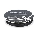 清原(KIYOHARA) 胸キュン 2mm幅サテンリボン 2mm幅×5m巻 BK ブラック OSH-05